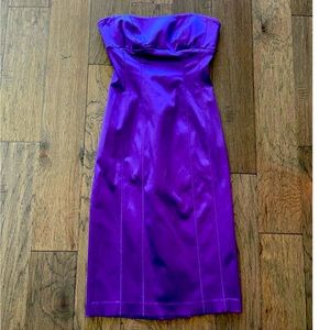 BeBe Purple Strapless Dress - Size M